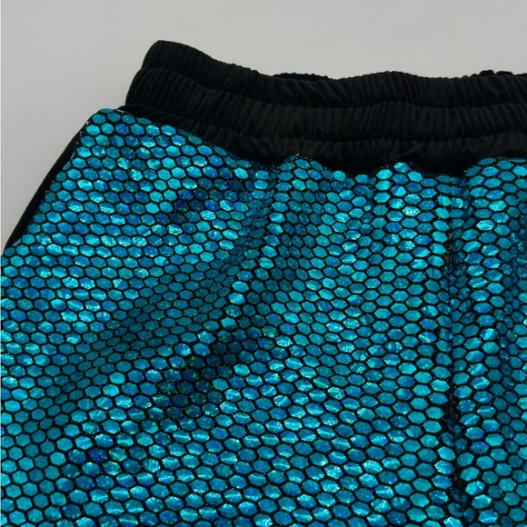 Shiny Sequin Sparkly Shorts for Men Straight Leg Partywear Rave Party Size M - Picture 4 of 13